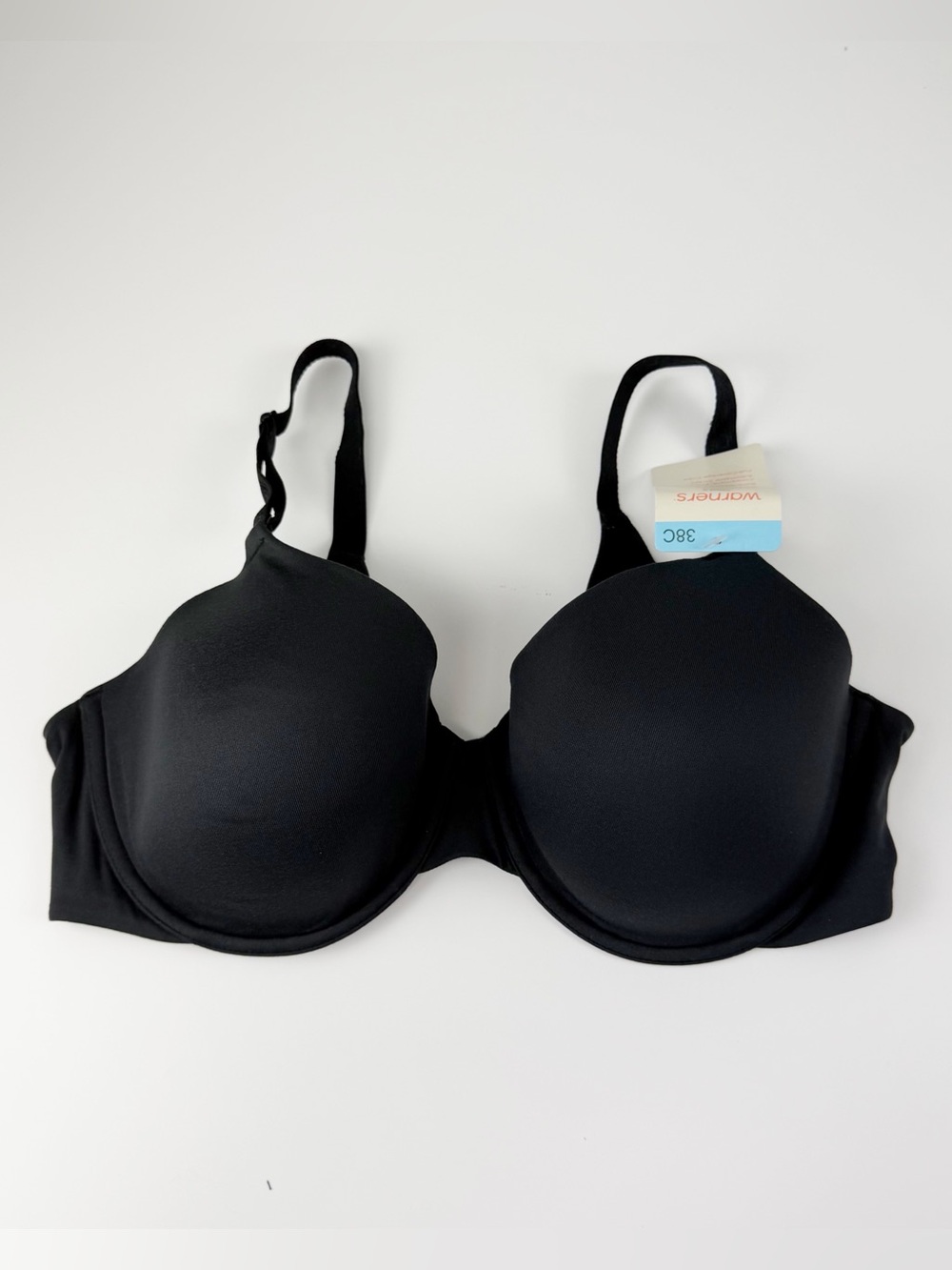 Warners Bra Womens 38C Black Lightly Lined Underwire $46 NWT NEW